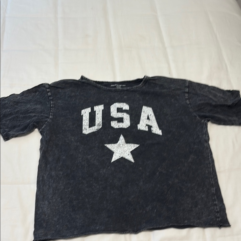USA Star T-Shirt - Black
